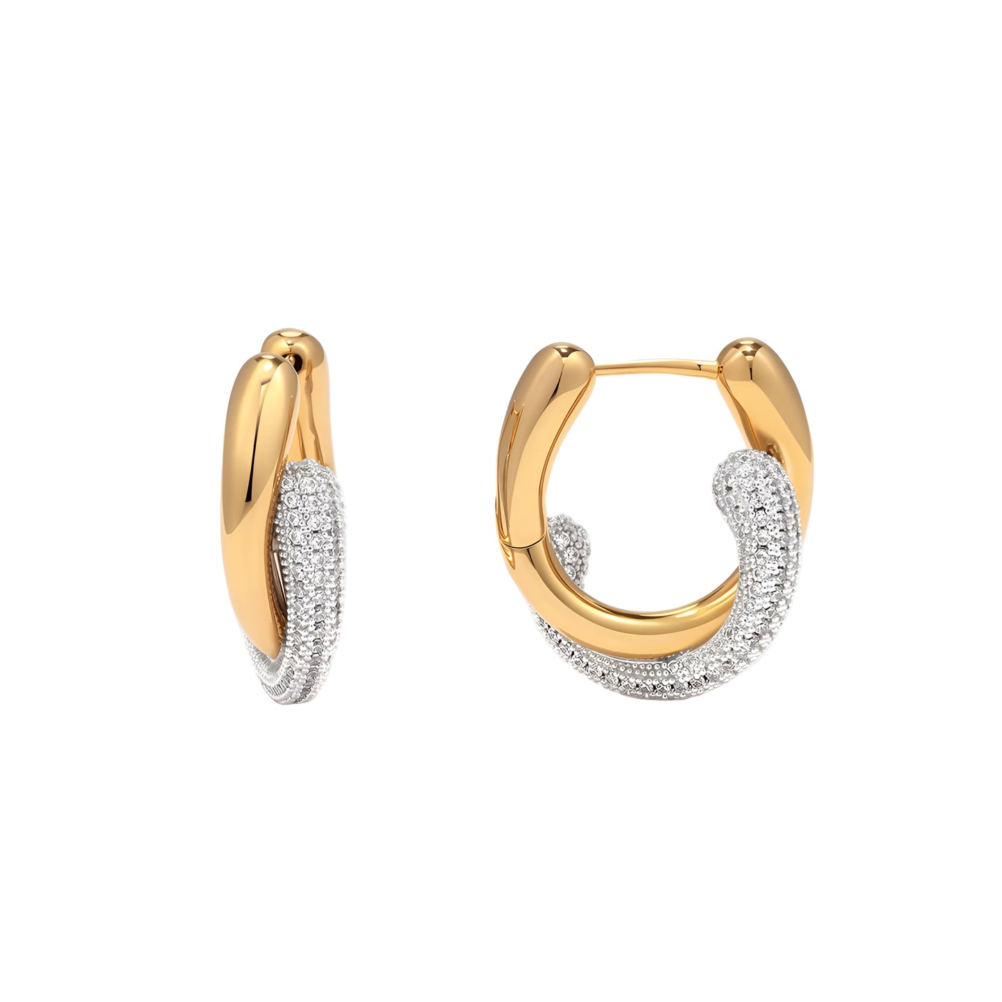 Halo Pavé Hoop Earrings