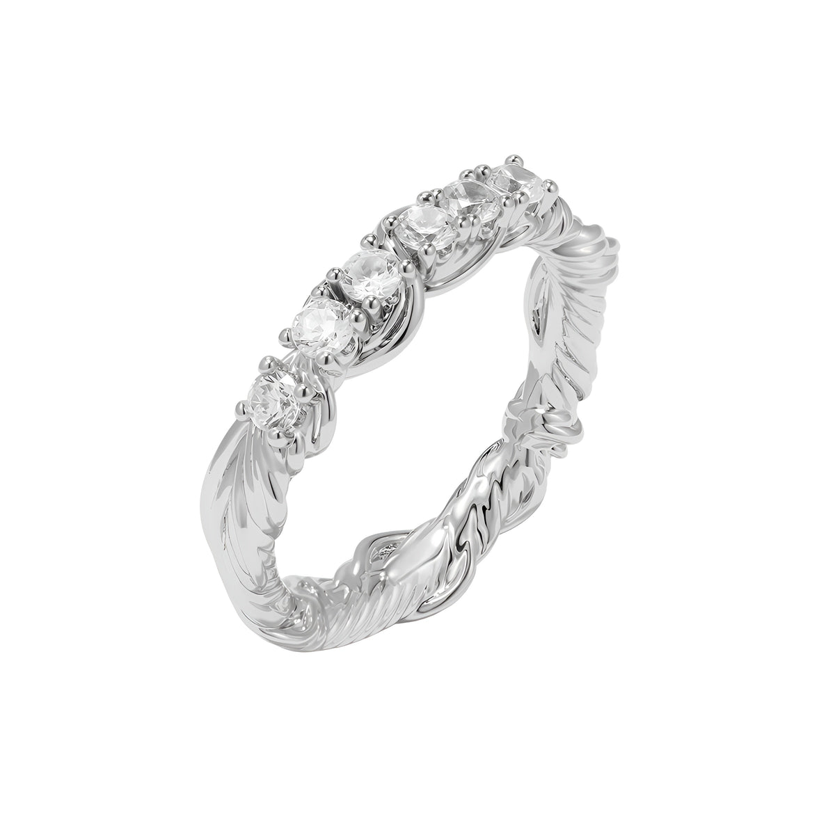Azura Woven Pavé Ring