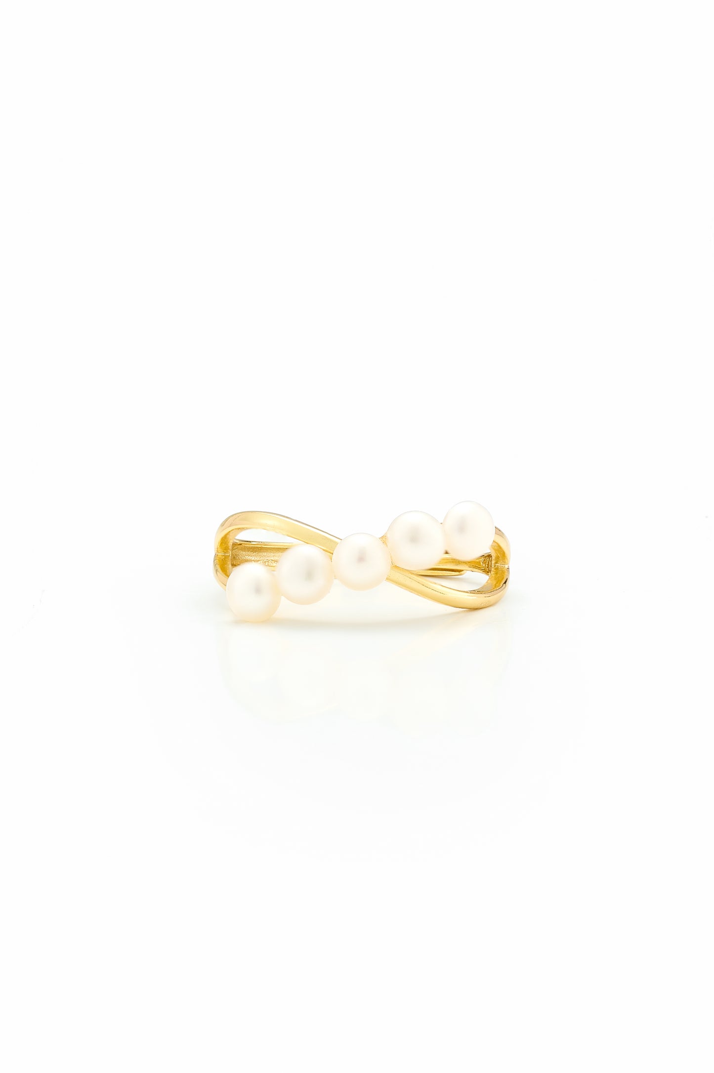 Gold Infinity Pearl Ring