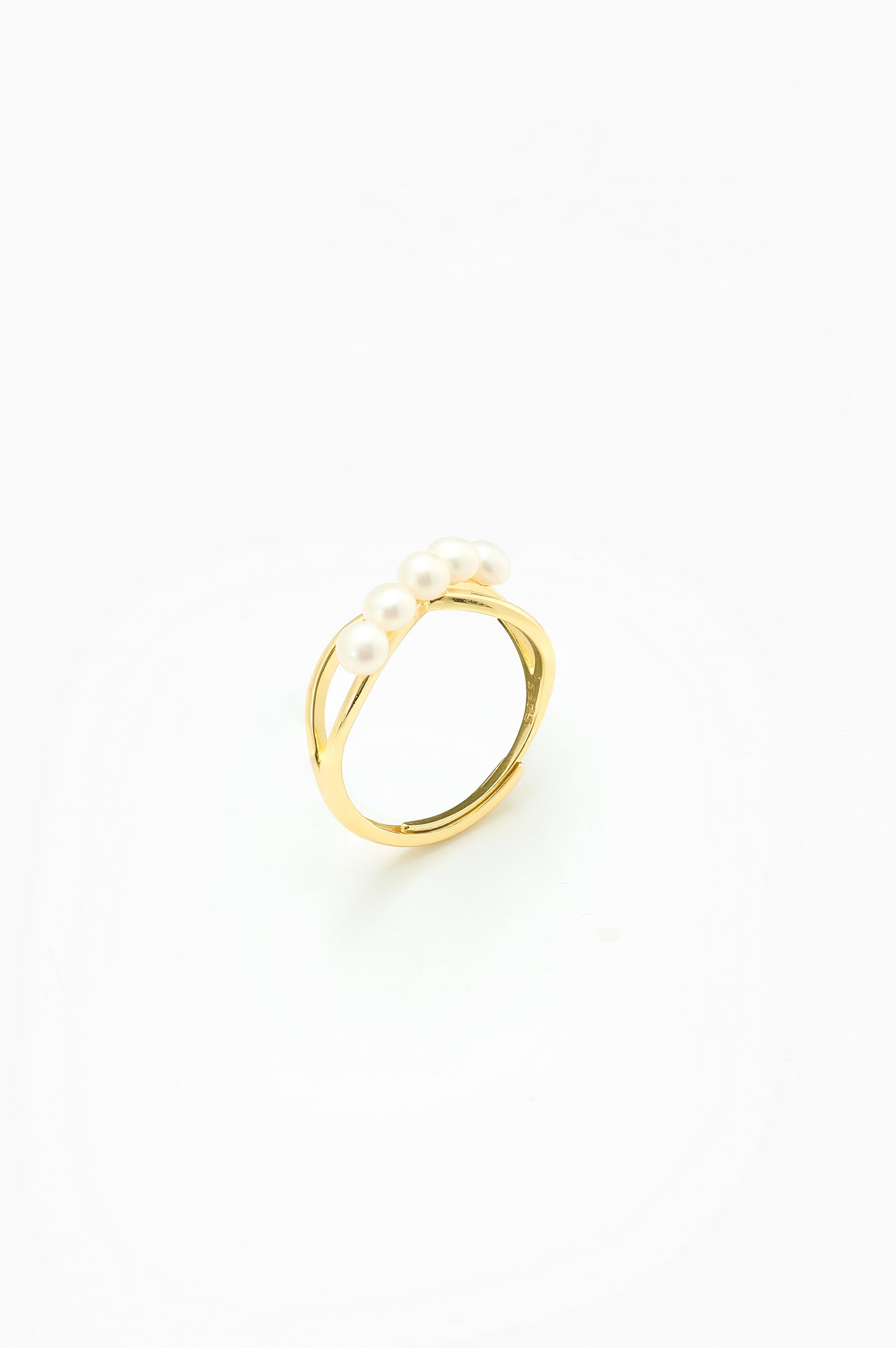Gold Infinity Pearl Ring