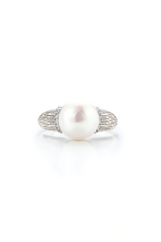 Striped Pearl Ring
