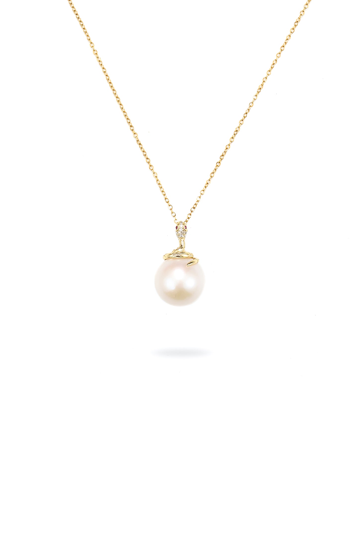 Snake Pedant Pearl Necklace