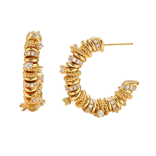 Azura Charm Hoop Earrings