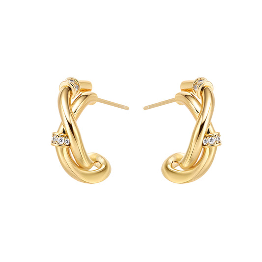 Aurelia Knot Hoop Earrings