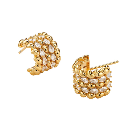 Linea Crystal Rope Hoops