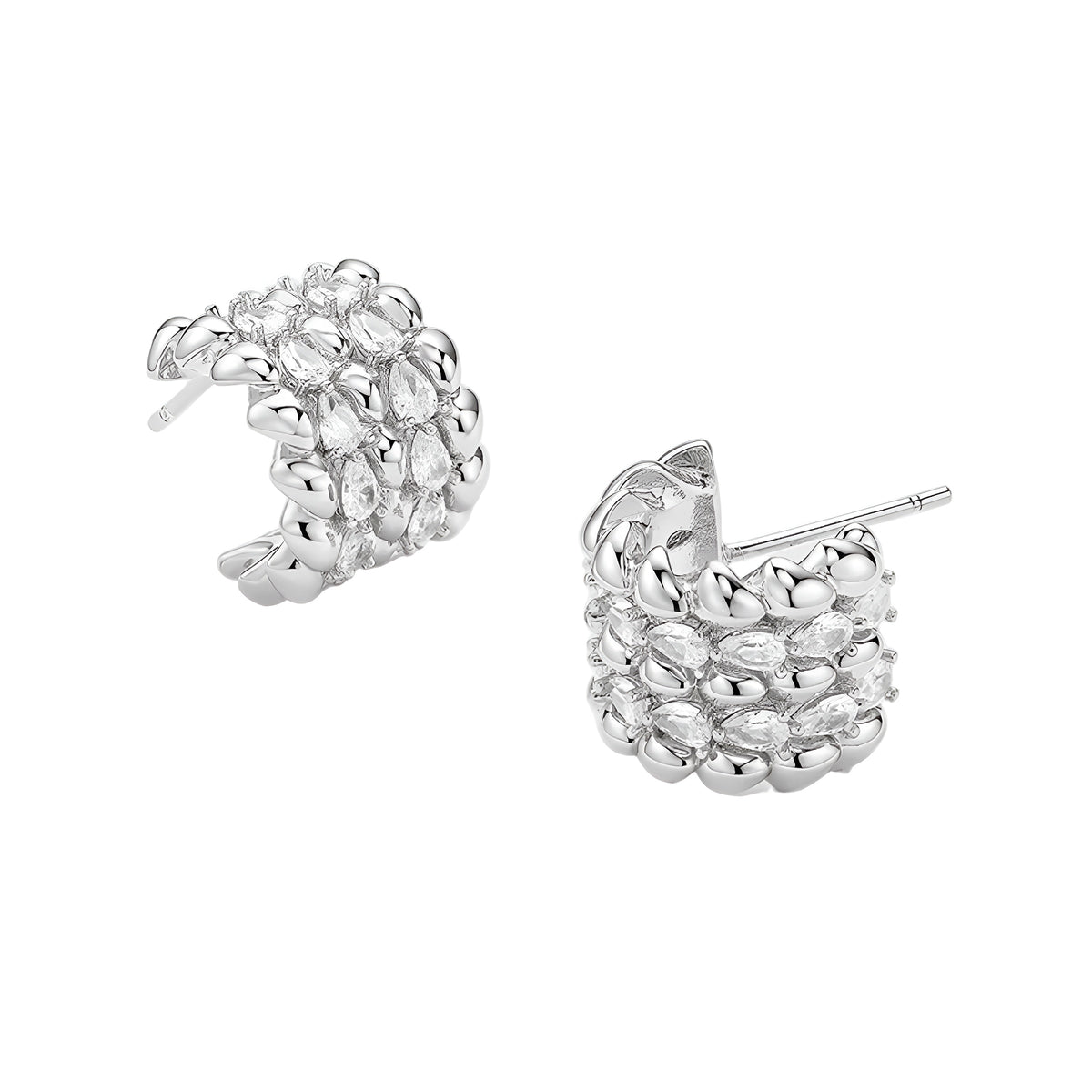 Linea Crystal Rope Hoops