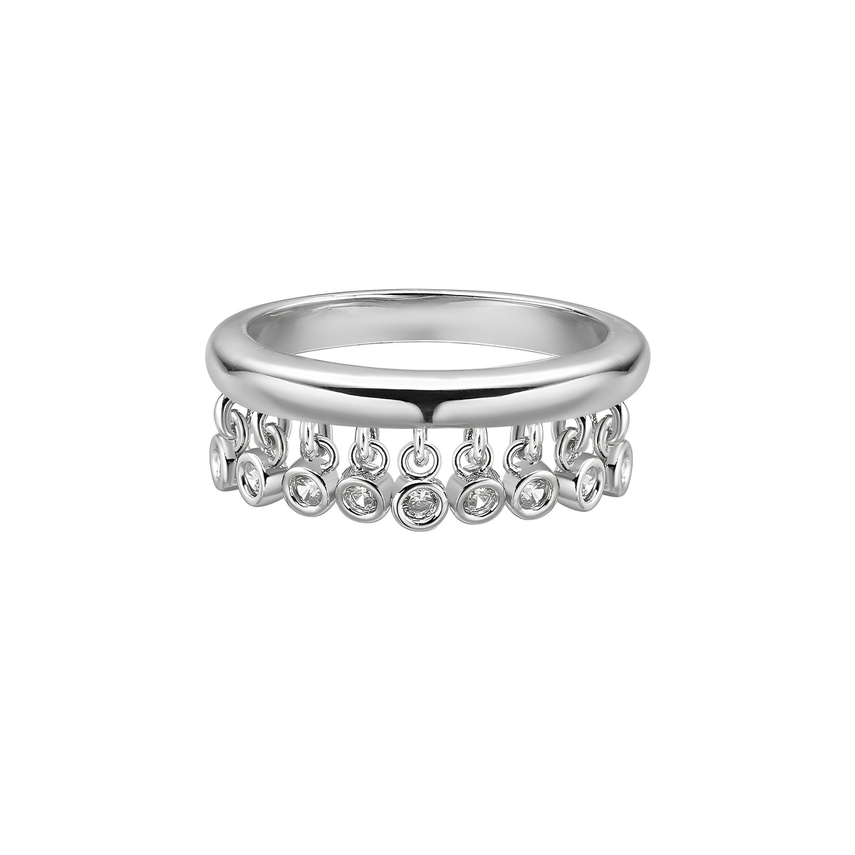 Aurelia Crystal Fringe Ring