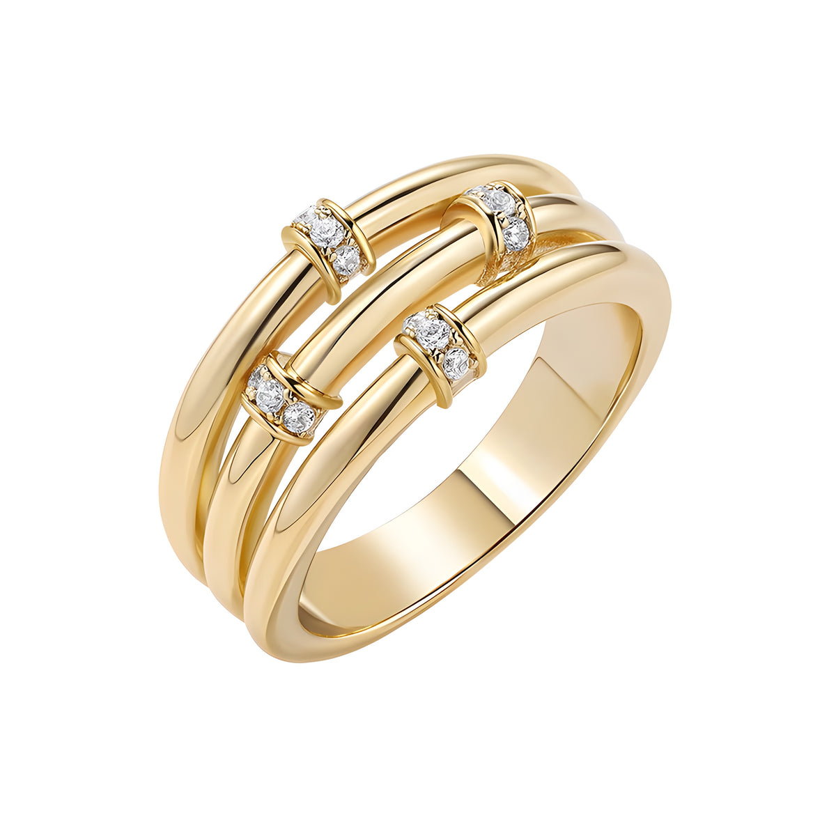 Aurelia Layered Band Ring