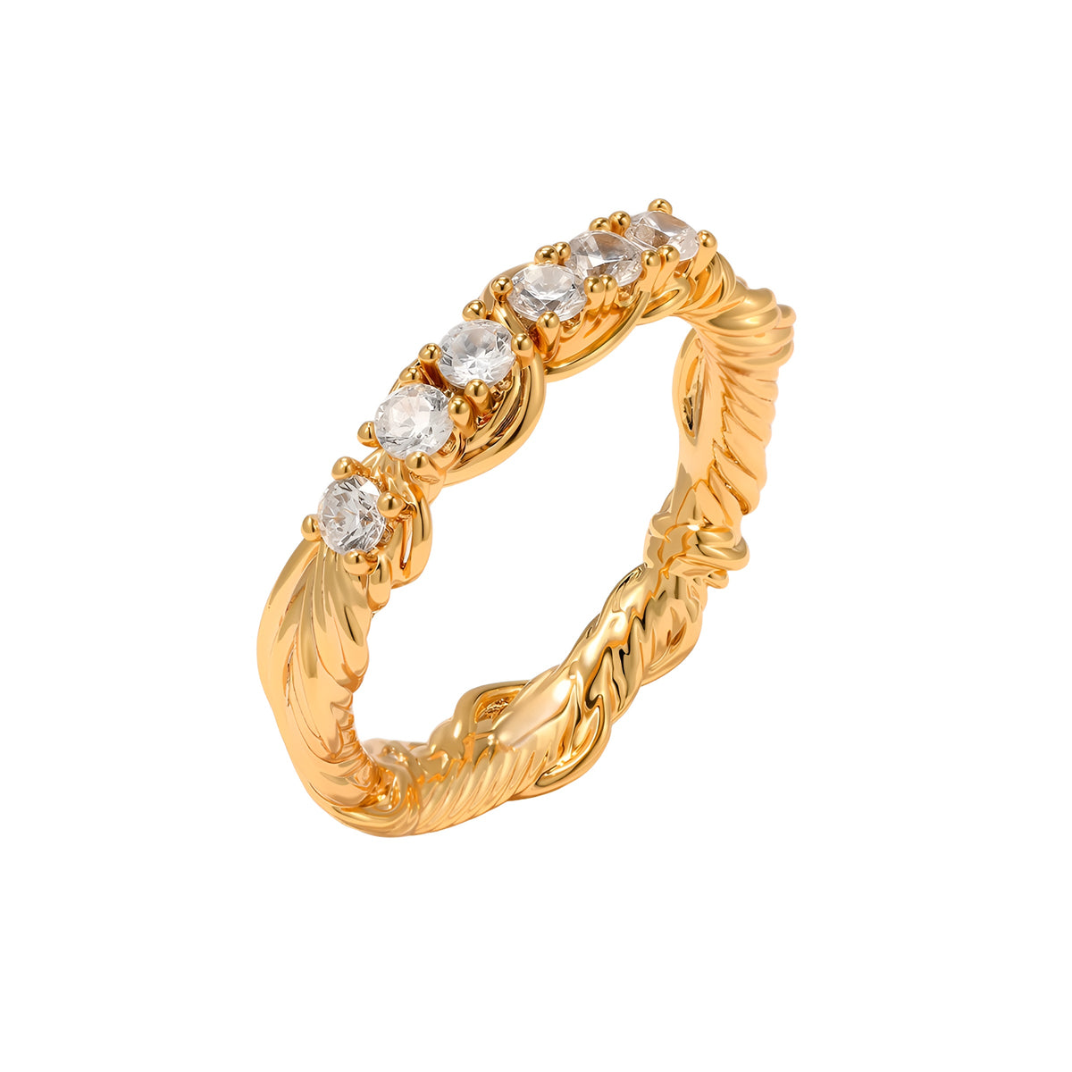 Azura Woven Pavé Ring