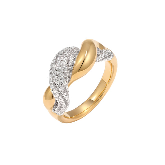 Halo Knot Pavé Ring