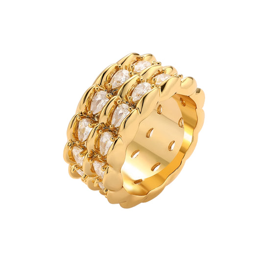 Linea Crystal Rope Ring